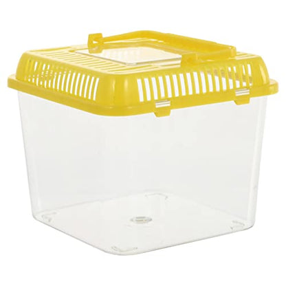 TEHAUX 1pc Portable Transparent Tortoise Tank Detachable Lid Reptile Habitat for Snakes and Pets Easy to Clean and Ventilated Breeding Box
