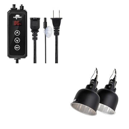 Reptile Dimming Thermostat with 2 pack Dome Lamp Fixture