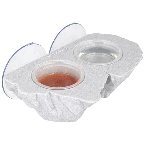 Crested Gecko Feeding Ledge with 10Pcs 0.5oz Food Dish Feeder Bowls
