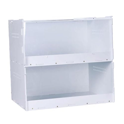 Reptile Breeding Box Reptile Feeding Box Spider Tank Starter Kit Reptile Tank Enclosure Crib Turtle Snails Stackable Two Tier Acrylic Wood, L - size: L