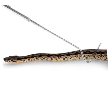 balacoo Stainless Steel Snake Grabber Retractable Reptile Hooks Snake Catching Portable Tool