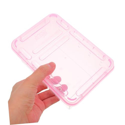 Mikikit 2pcs Breathable Reptile Feeding Box Portable Habitat Ventilation Design for Pet Observation and Temporary Transport for Pet Feeding and Hatching