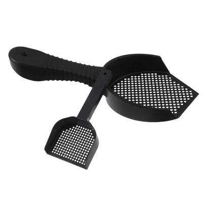 Toddmomy 2pcs Cat Litter Scoop Set Durable Plastic Poop Shovel with Ergonomic Handle for Easy Use for Litter Box and Reptile Terrarium Waste Cleanup