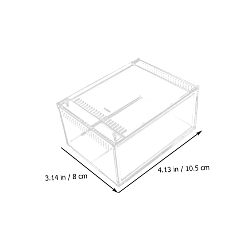 1pc Transparent Reptile Breeding Container for Snakes Frogs Lizards Turtles Secure Cover and Easy Cleaning for and Observation