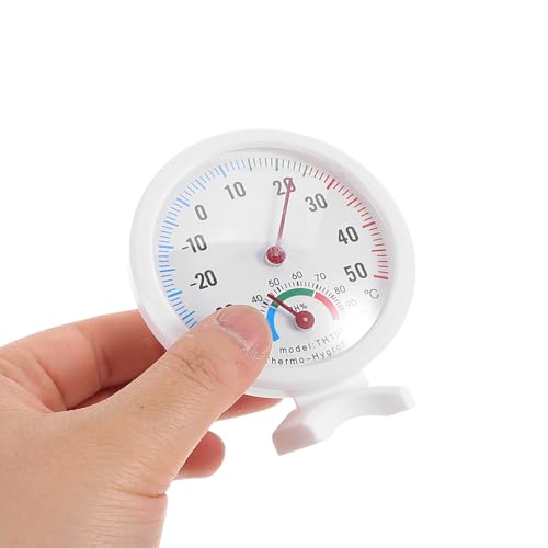 SHOWERORO 2pcs Analog Hygrometer Thermometer 75mm Dial Indoor Outdoor Mini Temperature Humidity Meter for Refrigerator and Humidifier Use