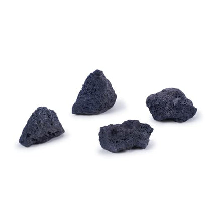 LANDEN Black Lava Stones (16lbs,3~10inch,11pcs) for Aquascaping Terrariums, Paludarium, Vivariums, Reptile and Amphibian Enclosures - size: 04 Black Lava Stones（3-10inch,16lbs）