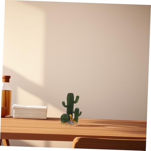 BESPORTBLE Reptile Cactus Terrarium Decoration Landscape for Turtle Lizard Reptile Habitats Realistic Desert Environment Convenient Cleaning Design