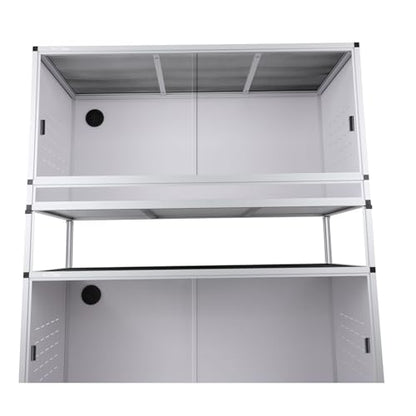 PVC Reptile Enclosure 76 Gallon ToxiRium Large Reptile Terrarium 44''x20''x20 Tank for Bearded Dragon Gecko Lizard Snake,Wide Breeding Lounge Vivarium Area with Sliding Doors Lock - size: 44x20x20'' - 76 Gallon - 1pc