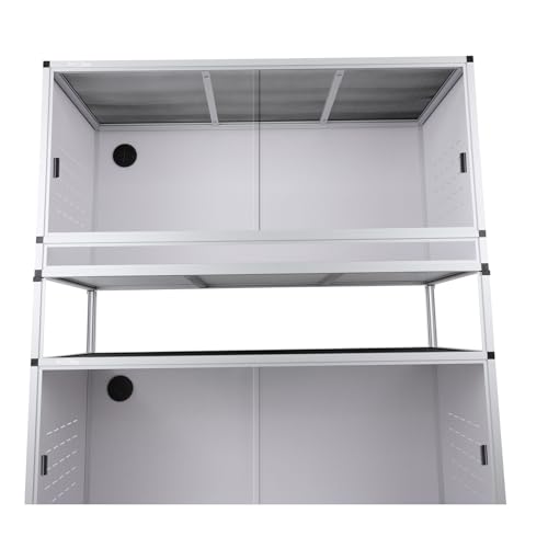 PVC Reptile Enclosure 76 Gallon ToxiRium Large Reptile Terrarium 44''x20''x20 Tank for Bearded Dragon Gecko Lizard Snake,Wide Breeding Lounge Vivarium Area with Sliding Doors Lock - size: 44x20x20'' - 76 Gallon - 1pc