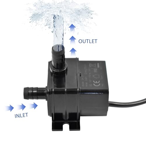 CONQUERALL 12V DC Solar Fountain Pump 63GPH 9.8ft 4.8W with 3.3ft Tube for Water Garden and Aquarium - color: 12v 4.8w 240l/H 3m Head