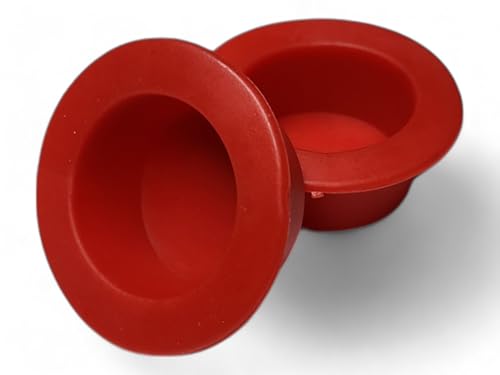.5oz Red Silicone Reptile Feeding Dish – Small Flexible Food & Water Bowl – Ledge Compatible for Suction & Magnetic Holders – Durable, Easy Clean Cup for Geckos, Frogs & Small Pets