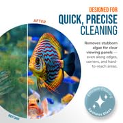 FL!PPER Platinum Aquarium Hand Scraper for Glass and Acrylic Tanks - 18" - size: 18" Rigid Shaft