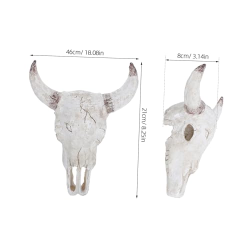 Turtle Habitat Decor Resin Bull Skull Snake Tank Accessories Hideout Cave Fish Aquarium