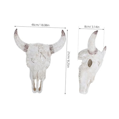 Turtle Habitat Decor Resin Bull Skull Snake Tank Accessories Hideout Cave Fish Aquarium