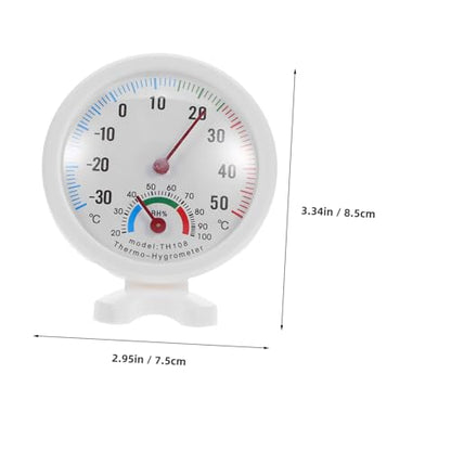 Tofficu 2pcs Refrigerator Thermometer Humidity Gauge Dual Use Indoor Outdoor Thermometer Accurate Temp Humidity Monitor for Fridge Humidifier