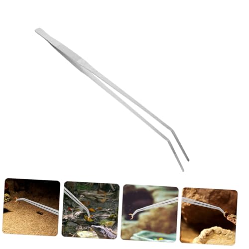TOYANDONA Aquascaping Tweezers Long Tweezers for Fish Bone Reptile Feeding Tongs Precision Stainless Steel Fish Tank Tools