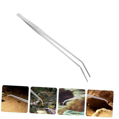 TOYANDONA Aquascaping Tweezers Long Tweezers for Fish Bone Reptile Feeding Tongs Precision Stainless Steel Fish Tank Tools
