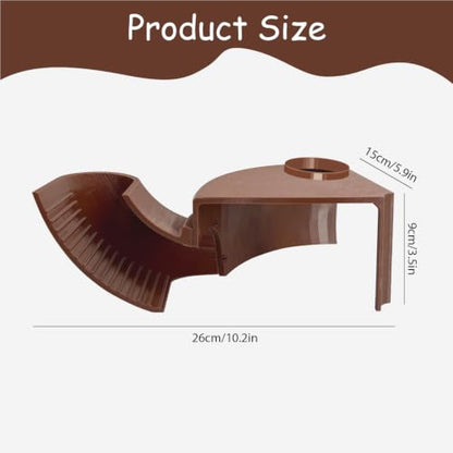 Reptile Hide with Viewing Window – Corner Underground Cave Observation Hideout for Hermit Crab, Leopard Gecko & Bearded Dragon – Reptile Habitat Tank Decor