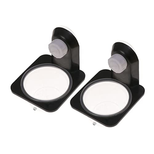 2pcs Black Reptile Feeding Bowl Cups Water Dish for Tortoise Lizard and Iguana Easy to Clean Space Saving Design for Tanks and Boxes - size: Size 5