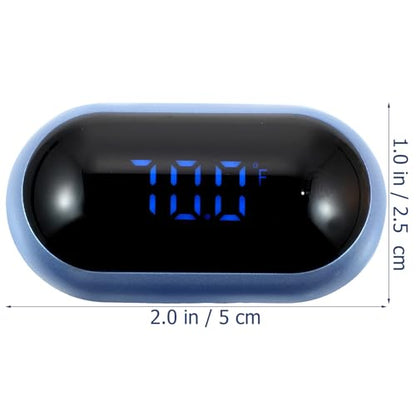 POPETPOP Digital Aquarium Thermometer with Large Clear LED Screen Reusable Adhesive Fish Tank Temperature Gauge for Freshwater and Reptile Tanks Accurate External Water Temp Monitor for