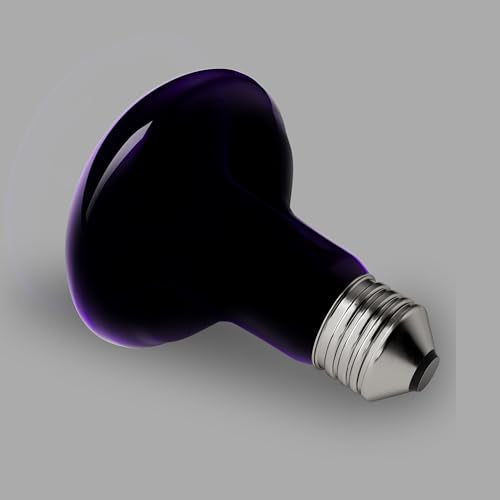 60W Reptile Night Light Bulb, Purple UVA Heat Lamp with Simulated Moonlight Effect, Night Basking Lamp for Bearded Dragons, Lizards, Snakes & Amphibians, Terrarium & Aquarium Use, 2 Pack - color: Moonlight Heat Lamp, size: 60W - Gen2 - R63