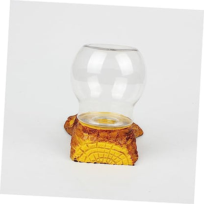 VANZACK Amphibians Reptiles Automatic Water Feeder Smooth Surface Tortoise Basin for Easy Cleaning Water Supply for Lizards and Terrarium Decor