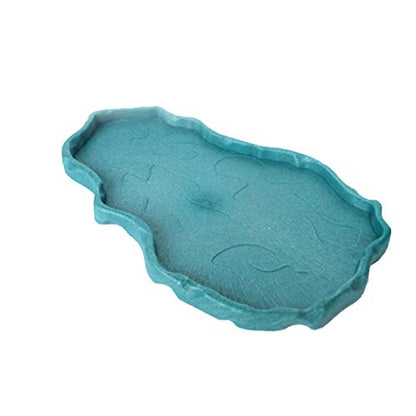 OMEM Luminous Reptile Food Bowl,Large Water Dish,Terrarium Bowls, Tortoise Bowl (Sky Blue) - color: Sky blue