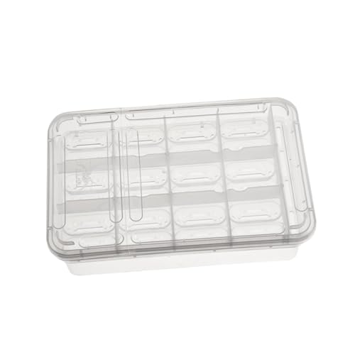 FRCOLOR Compartments Transparent Reptile Breeding Isolation Box Hatching Incubator for Snakes Turtles Geckos and Lizards Easy Observation and Cleaning for Incubation