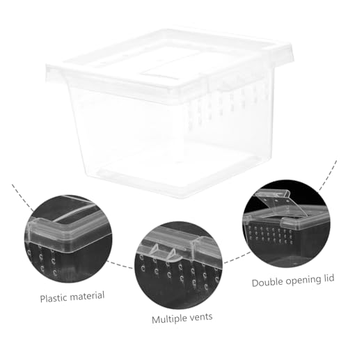 Reptile Breeding Box Transparent and Lizard Feeding Case Ventilation for Optimal Pet Growth and Easy Observation Habitat for Geckos and