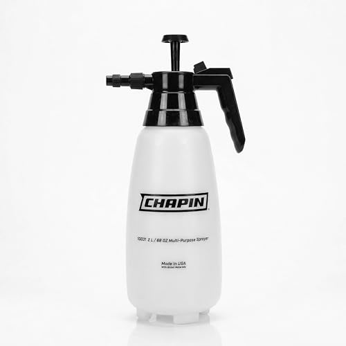 Chapin 10031 Handheld Pump Sprayer, 68oz, Multi‑Purpose, Lawn & Garden, Translucent Poly Tank, Adjustable Brass Nozzle, Thumb‑Trigger Lock & in‑Tank Filter for Fertilizer, Weed & Pest Applications - size: 68oz