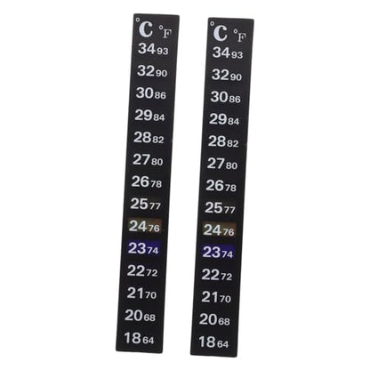PRETYZOOM 2Pcs Fish Tank Thermometer Sticker Strip Color Changing Temperature Indicator for Aquariums Easy to Read Safe and Convenient for Fish Tanks and Reptiles