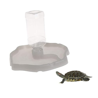 Automatic Reptile Water Feeder for Lizard and Turtle PET Drinking Bowl Water Reservoir Sturdy Non-Toxic Plastic for Small Pets