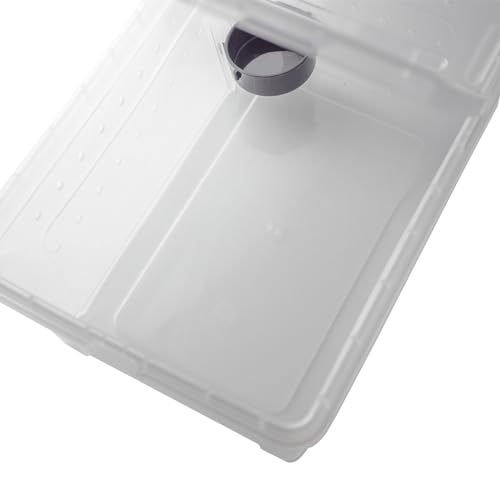 OMEM Portable Reptile Terrarium Habitat for Mini Pet Houses Breathable Holes Stackable Container (2PCS-L) - size: 2PCS-Clear-L