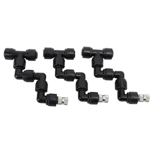 flexman Reptile Mister Nozzles, 360 Degrees All Direction Coverage Embedded Reptile Misting Nozzles for Mist Cooling System Greenhouse Courtyard for Outdoor Patio Poolside, Camping