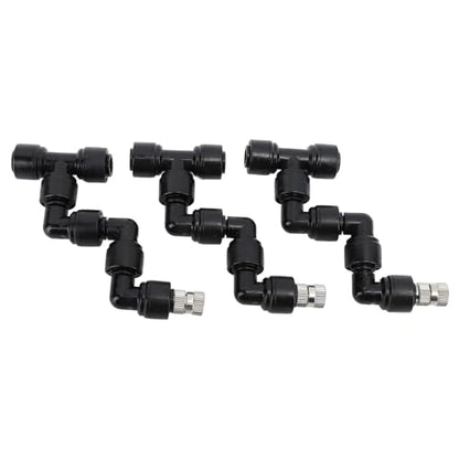 flexman Reptile Mister Nozzles, 360 Degrees All Direction Coverage Embedded Reptile Misting Nozzles for Mist Cooling System Greenhouse Courtyard for Outdoor Patio Poolside, Camping