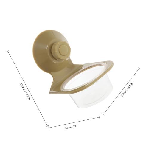 Healifty Reptile Feeding Bowl with Suction Cup Design for Small Pets and Reptiles, Abs Multifunctional Water and Food Dish, Easy to Clean for Terrarium Tank Use