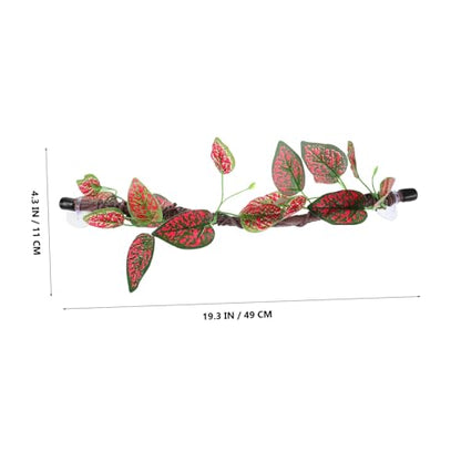 UPKOCH Reptile Climbing Branch Decor: Jungle Vine with Suction Cup Bendable Terrarium Plant for Bearded Dragon Gecko Frogs Snake Chameleons Cage Accessories