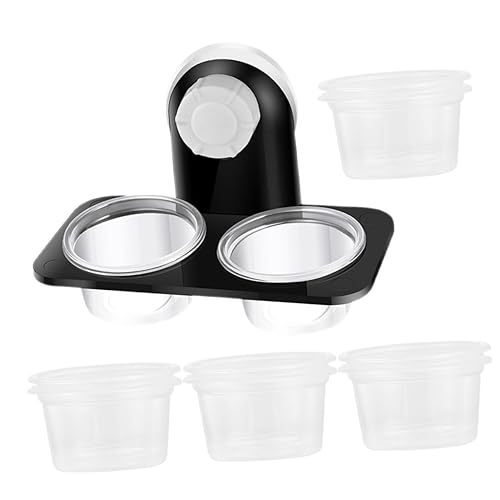 BESPORTBLE 1set Suction Cup Feeding Bowls for Reptiles Practical Reptile Water and Food Dispenser Bowls and Easy to Clean Feeding Tools for Turtles Lizards and Geckos