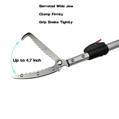 7.3ft Snake Catcher Tongs Grabber Professional Traps Stick Heavy Duty Auminum Alloy Pick-up Handing Tools
