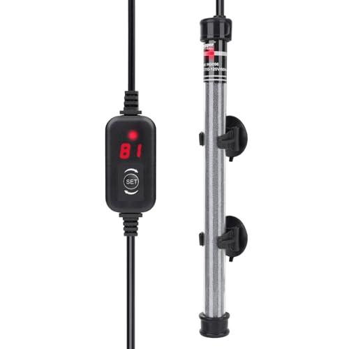 hygger Submersible Aquarium Heater, 100W 150W 200W 300W Adjustable Fish Tahk Heater with Temperature Controller, LED Display, Small Aquarium Betta Heater for up to 20/26/40/48 Gallons - size: 150W