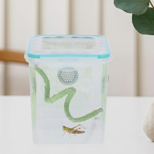 Cabilock Realistic Vine Reptile Climbing Branch with Suction Cups and End Caps, 0.5m Artificial Plant Decor for Hermit Crab, Gecko, Lizard, Snake Terrarium Habitat Accessories