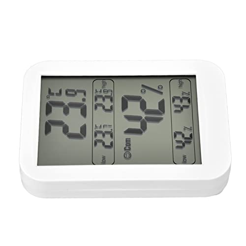 Thermometer Hygrometer, Accurate Dual Probe Sensor with Large LCD Display, Ideal for Reptile Enclosures Greenhouse Warehouse Wine Cellar