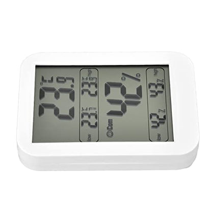 Digital Thermometer Hygrometer, Large LCD Temperature Humidity Meter, Accurate Dual Probe Sensor with Real Time Monitoring for Reptile Terrarium Greenhouse Warehouse