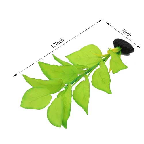 2-Pack 12 Inch Aquarium Silk Aquarium Plants, Artificial Plastic Plant | For Small Tank, Goldfish, Fish Hides - color: Light Green