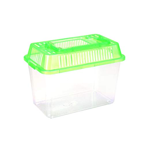 balacoo Turtle Tank Mini Fish Tank- Plastic Handheld Fish Tank for Turtle and Pet Fish, with Lid for Home and Store Office Desk Reptile Carrier