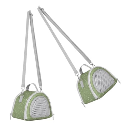 TOYANDONA 2pcs Portable Small Pet Carrier Bag for Hamster, Lizard, Sugar Glider, and Reptiles, Made of Sturdy Polyester and Oxford Cloth, Suitable for Travel and Outdoor Use in Weather