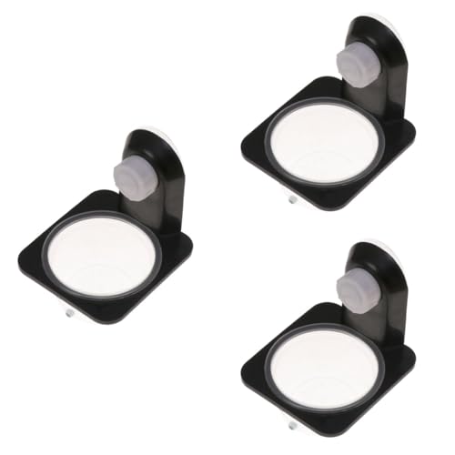 DOITOOL 3pcs Reptile Food Water Bowl Black Feeding Dish for Lizards Geckos and Reptiles Design for Tanks Boxes Easy to Stable Wall Mount Space-Saving Pet Accessory - color: Blackx3pcs, size: Size 1x3pcs