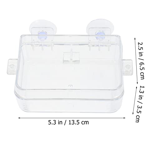 2pcs Transparent Reptile Feeding Bowls Escape Food and Water Dishes for Lizards Geckos and Bearded Dragons -Style Feeders for Reptile Pets