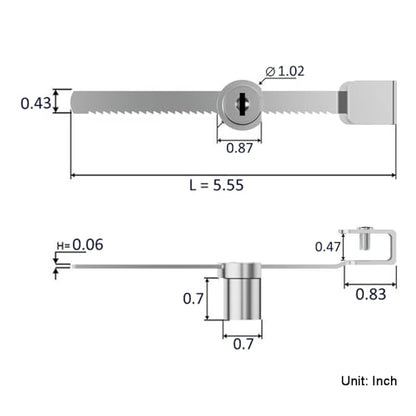 Sliding Glass Door Ratchet Lock with Chrome Finish – Keyed Alike, Fits 4-8mm Glass, Secure Showcase Display Case Lock for Cabinets, Retail Stores & Home Use - 2 Pack - size: 2 Pack