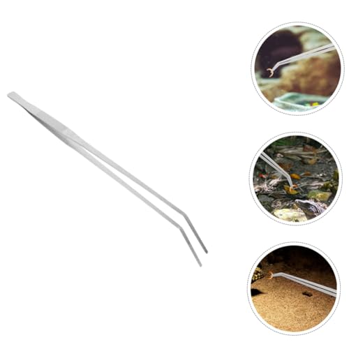 TOYANDONA Aquascaping Tweezers Long Tweezers for Fish Bone Reptile Feeding Tongs Precision Stainless Steel Fish Tank Tools